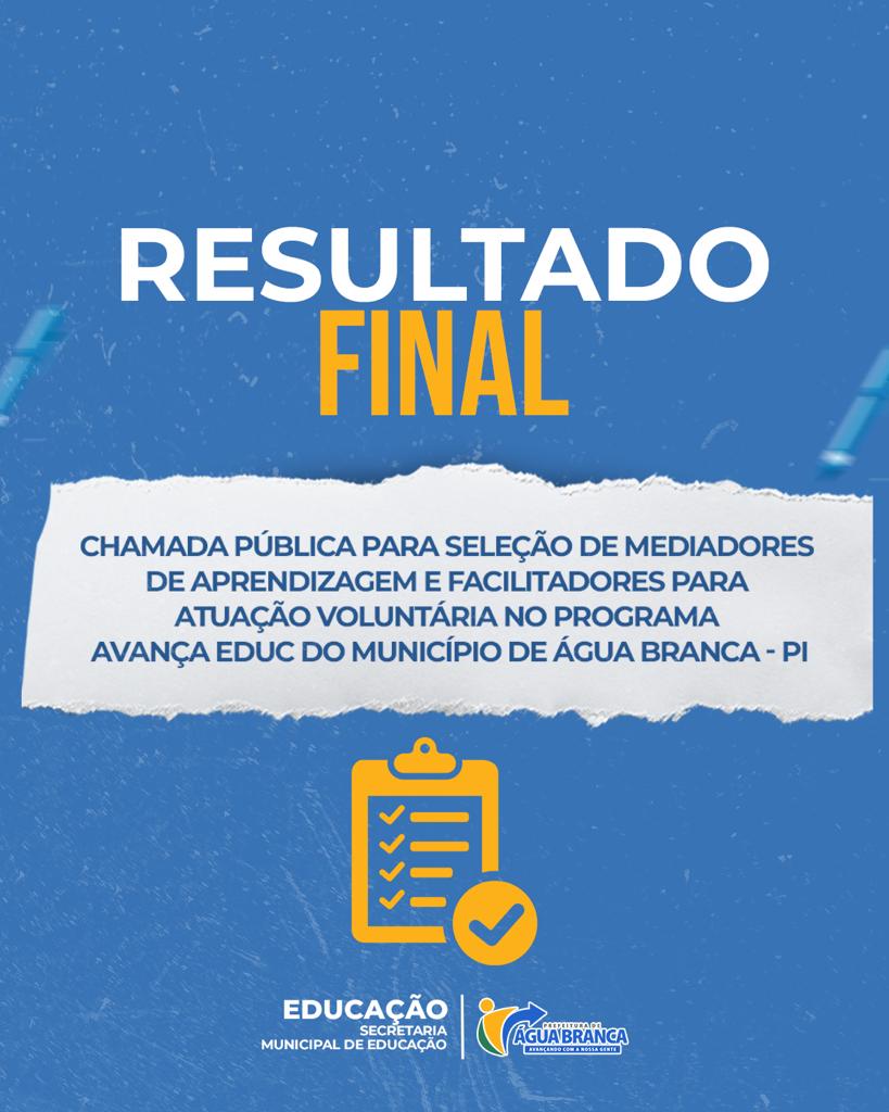 Resultado Final Seleção de Mediadores