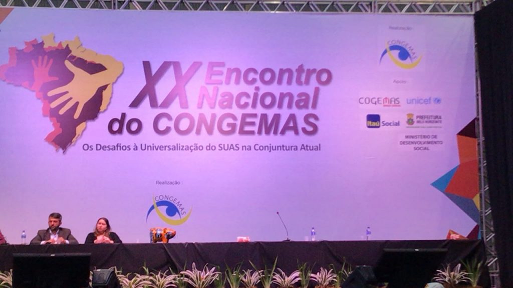 Assistência social de Água Branca participa do XX Encontro Nacional do CONGEMAS