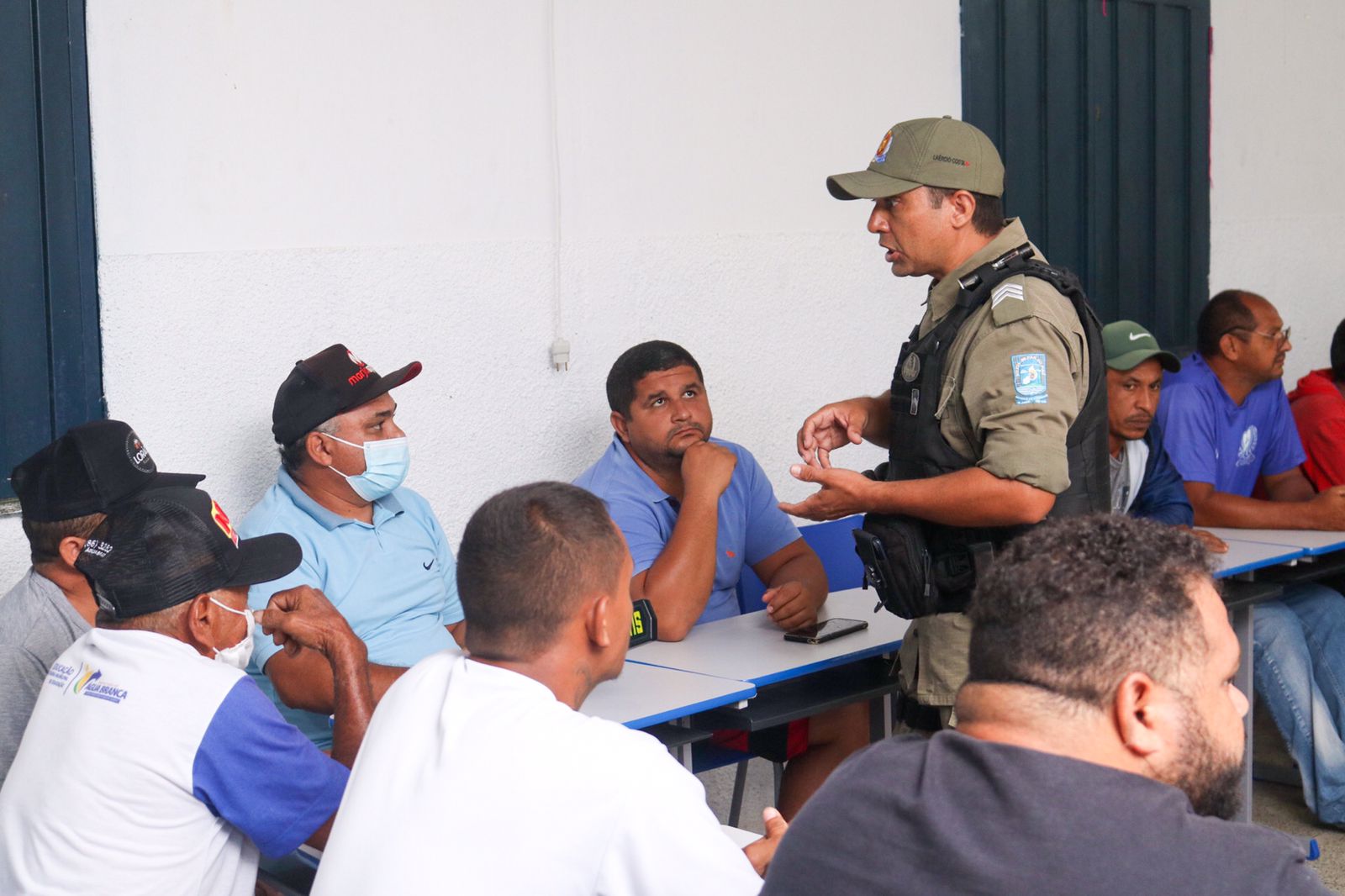 Vigilantes de escolas de Água Branca participam de capacitação ministrada pela Polícia Militar